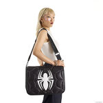 Spider-Man Black & White Suit Quilted Messenger Crossbody Bag LFlifestyle1 view 2